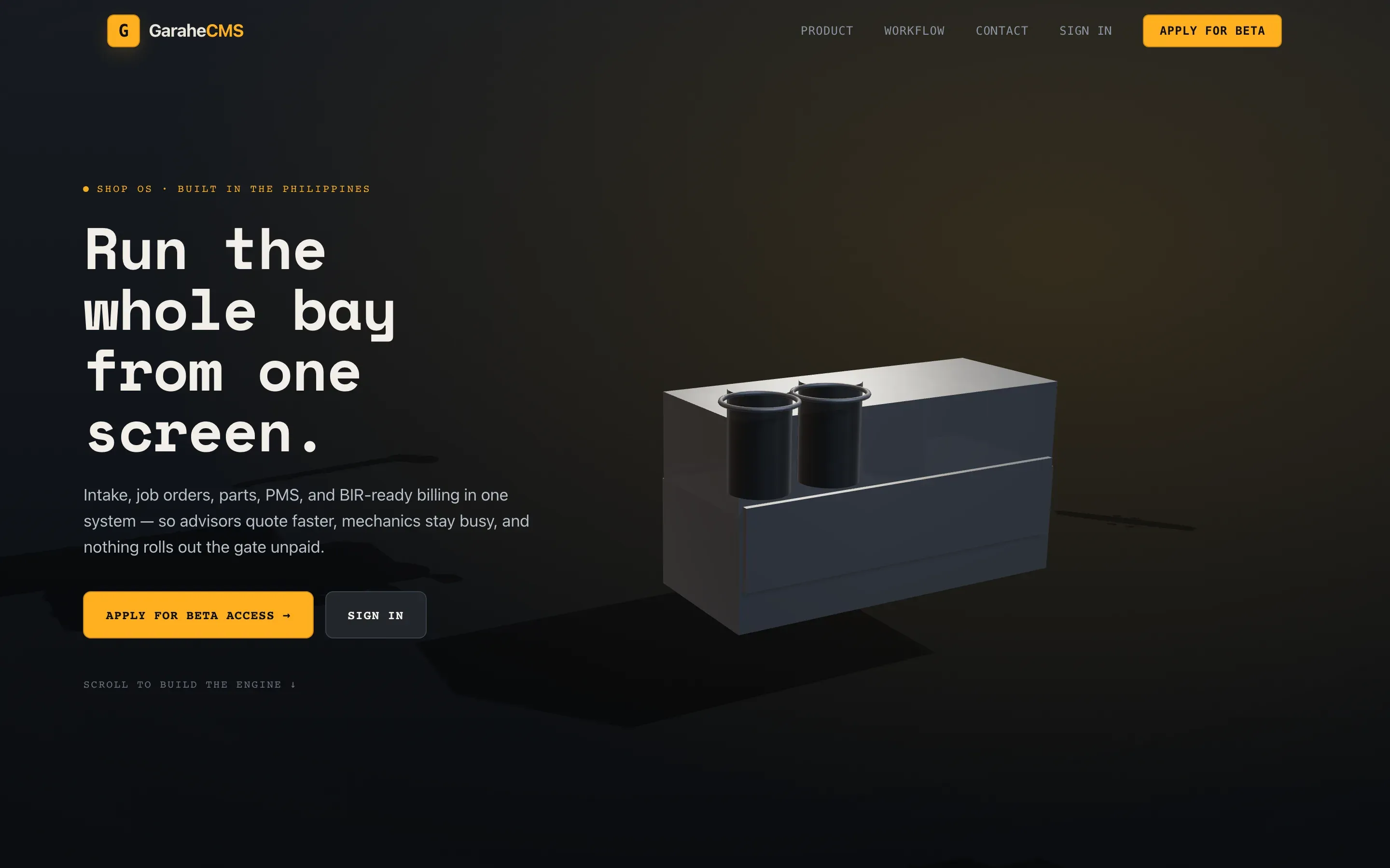 Homepage of GaraheCMS